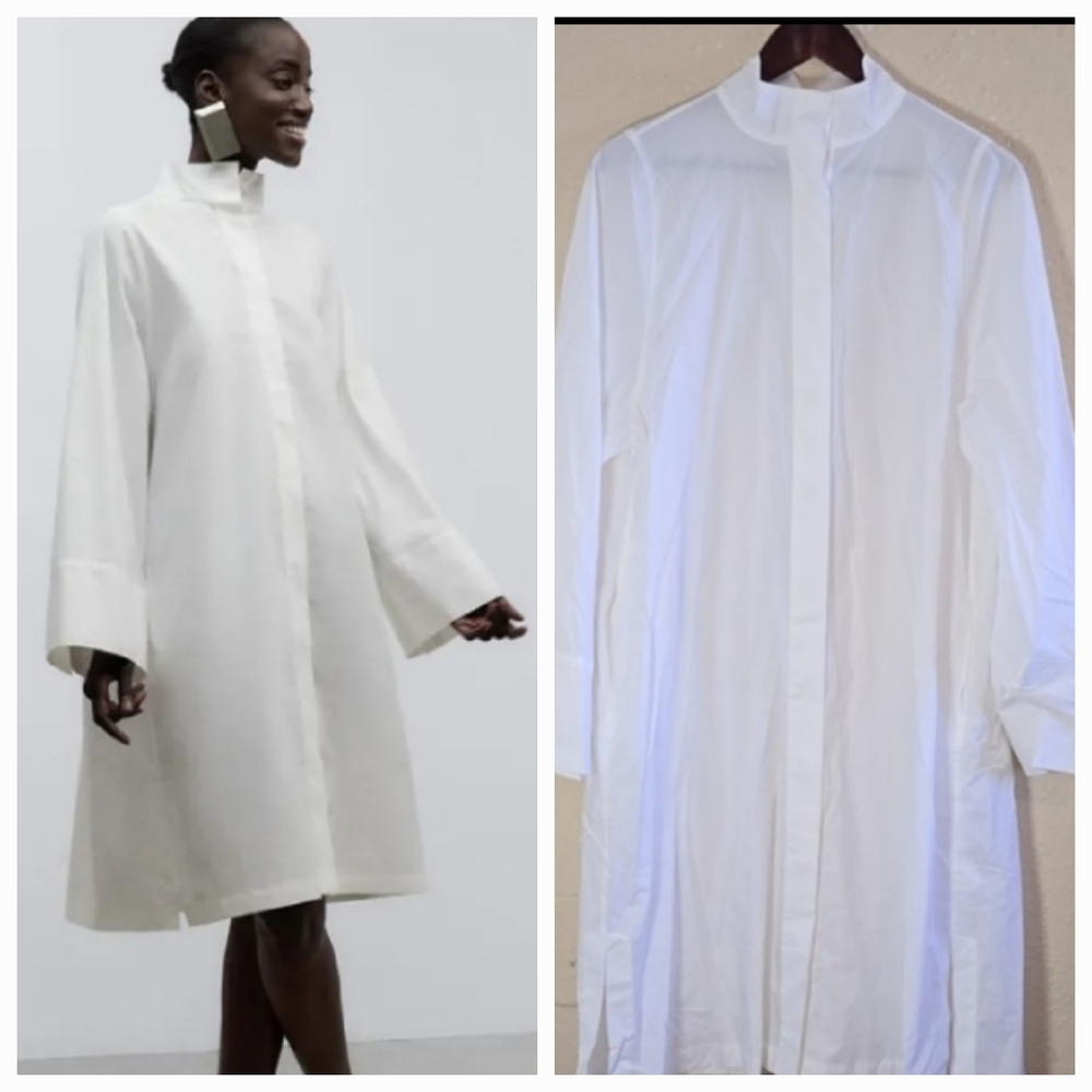 Adolfo Dominguez Elegant White Midi Dress